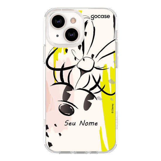 Capinha para celular Mickey & Amigos - Minnie Pintura Branco