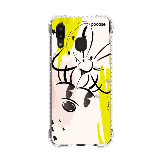 Capinha para celular Mickey & Amigos - Minnie Pintura Branco