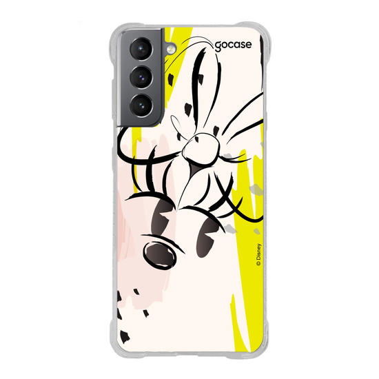 Capinha para celular Mickey & Amigos - Minnie Pintura Branco