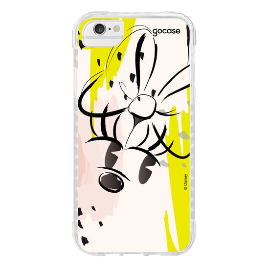 Capinha para celular Mickey & Amigos - Minnie Pintura Branco