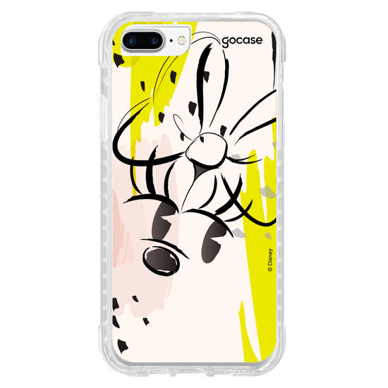 Capinha para celular Mickey & Amigos - Minnie Pintura Branco