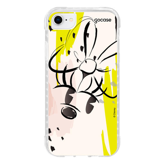 Capinha para celular Mickey & Amigos - Minnie Pintura Branco