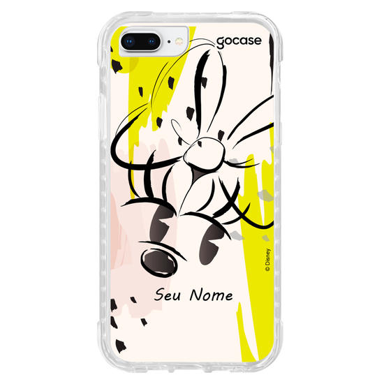 Capinha para celular Mickey & Amigos - Minnie Pintura Branco