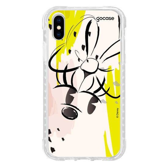Capinha para celular Mickey & Amigos - Minnie Pintura Branco