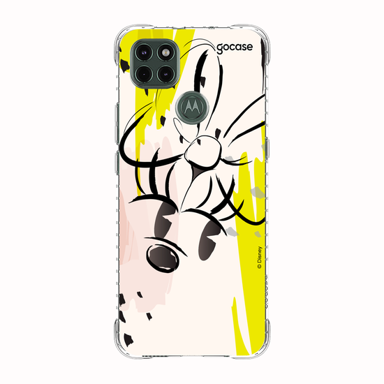 Capinha para celular Mickey & Amigos - Minnie Pintura Branco
