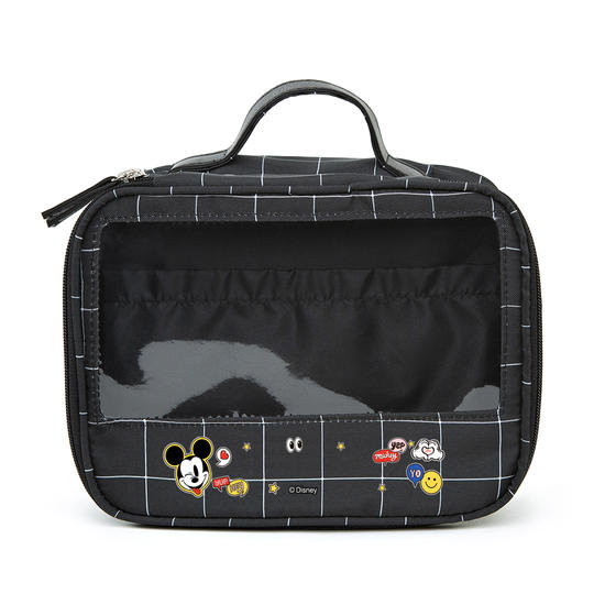  Necessaire Makeup Double - Grid Preta - Hey Mickey