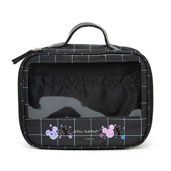  Necessaire Makeup Double - Grid Preta - Mickey Estrelado