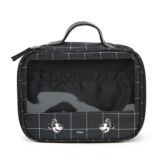  Necessaire Makeup Double - Grid Preta - Mickey Rabisco