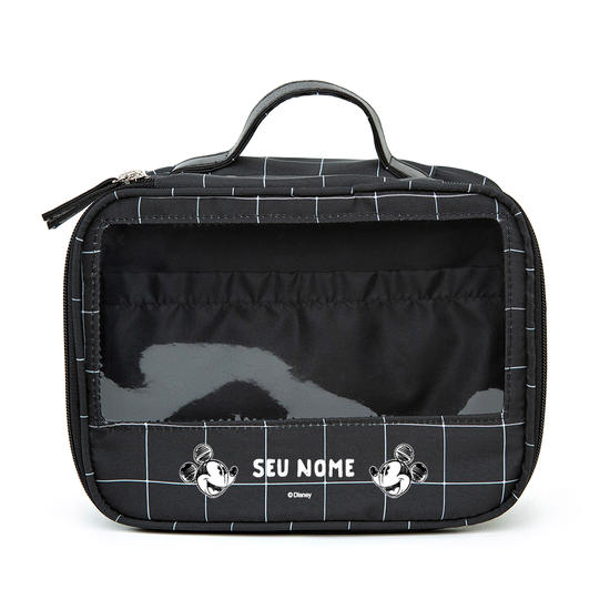  Necessaire Makeup Double - Grid Preta - Mickey Rabisco