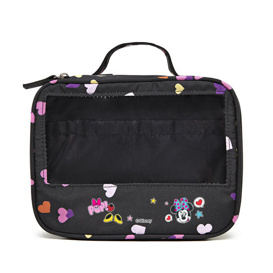  Necessaire Makeup Double - Corações Flutuantes - Minnie Patches