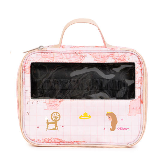  Necessaire Makeup Double - Mapa Mundi Rosa - Aurora Patches
