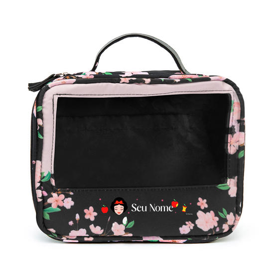 Necessaire Makeup Double - Classical Rose Black - Branca de Neve Patches