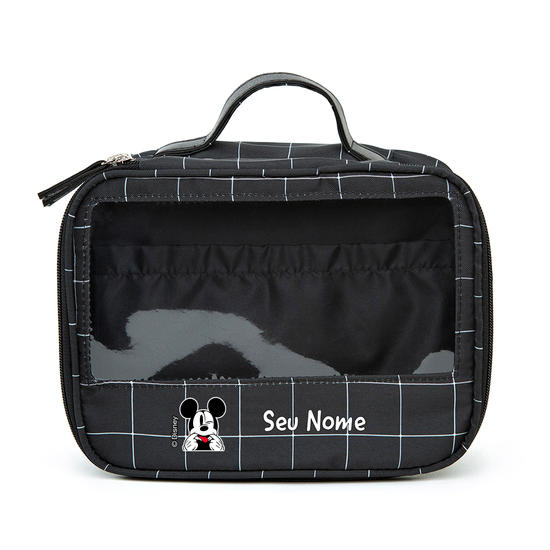  Necessaire Makeup Double - Grid Preta - Mickey Careta