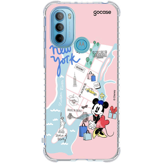 Capinha para celular Mickey & Amigos - Minnie Viajante Nova York