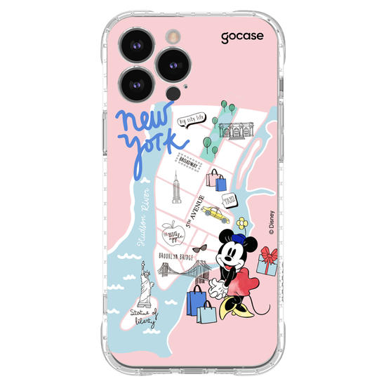 Capinha para celular Mickey & Amigos - Minnie Viajante Nova York