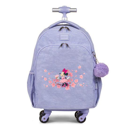 Mochila de Carrinho 4 Rodas Fun - Minnie Jardim Vertical