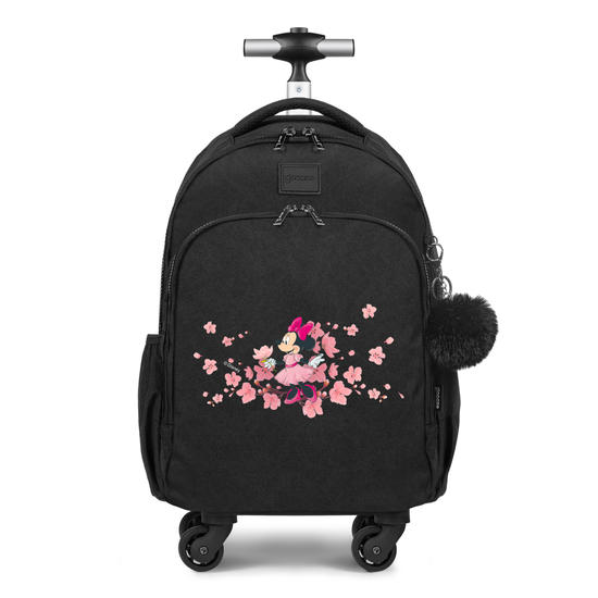 Mochila de Carrinho 4 Rodas Fun - Minnie Jardim Vertical