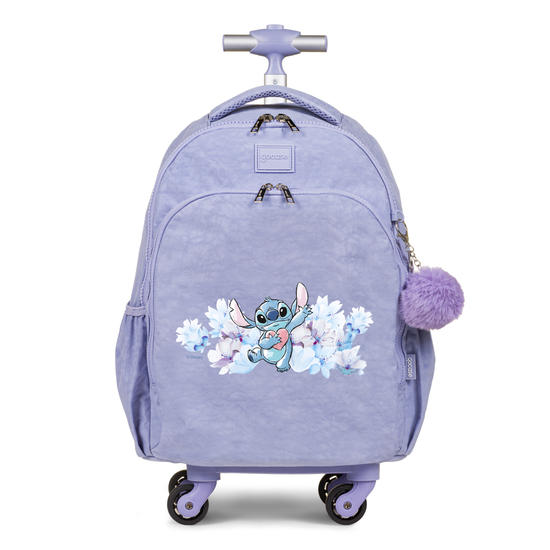 Mochila de Carrinho 4 Rodas Fun - Stitch Elegant Flower