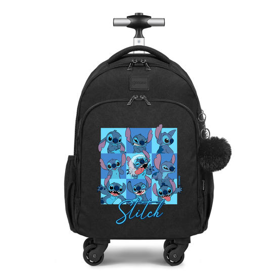 Mochila de Carrinho 4 Rodas Fun - Stitch - Happy Stitch