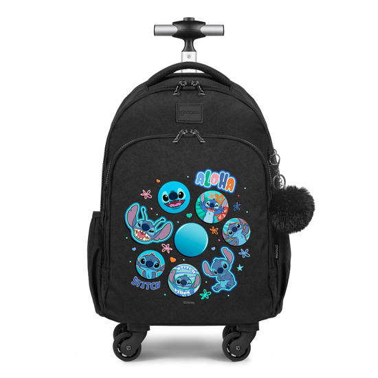 Mochila de Carrinho 4 Rodas Fun - Stitch - Bótons Divertidos