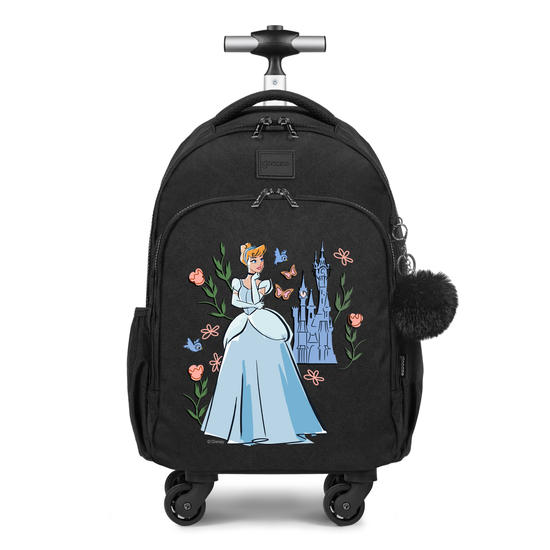 Mochila de Carrinho 4 Rodas Fun - Disney - Cinderela - Princesas Castelos Encantados