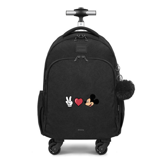 Mochila de Carrinho 4 Rodas Fun - Peace, Love and Mickey