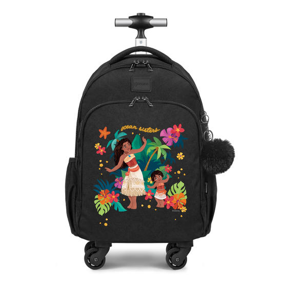  Mochila de Carrinho 4 Rodas Fun - Moana 2 - Irmãs do Oceano