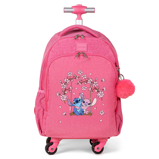 Mochila de Carrinho 4 Rodas Fun - Stitch e Angel - Jardim