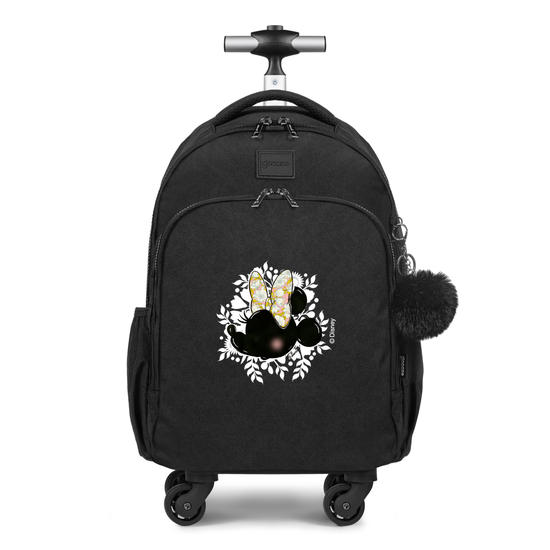 Mochila de Carrinho 4 Rodas Fun - Minnie Flowers