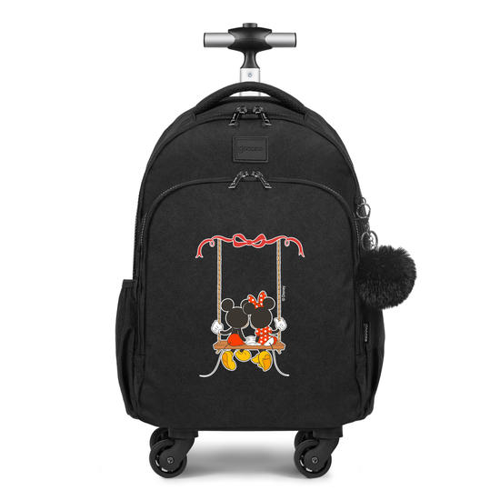 Mochila de Carrinho 4 Rodas Fun - Mickey e Minnie Casal