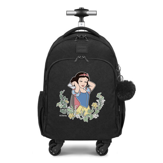 Mochila de Carrinho 4 Rodas Fun - Branca de Neve Flores