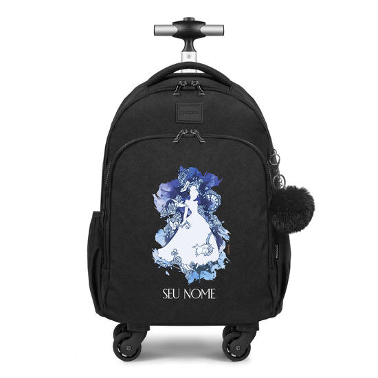Mochila de Carrinho 4 Rodas Fun - Cinderela Watercolor