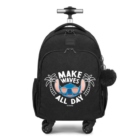 Mochila de Carrinho 4 Rodas Fun - Stitch Make Waves