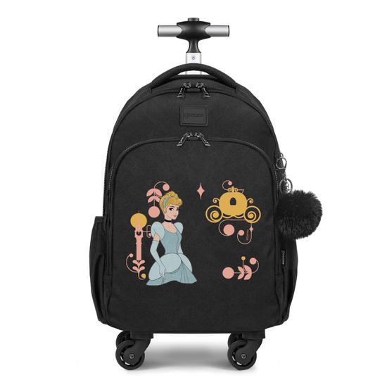 Mochila de Carrinho 4 Rodas Fun - Cinderela Inicial Fancy