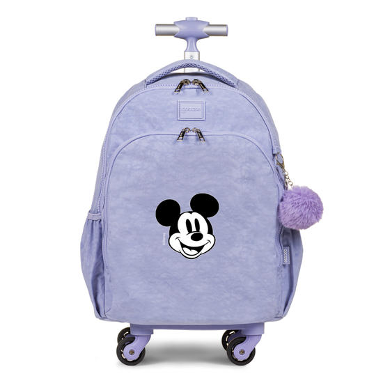 Mochila de Carrinho 4 Rodas Fun - Mickey e Minnie Cute
