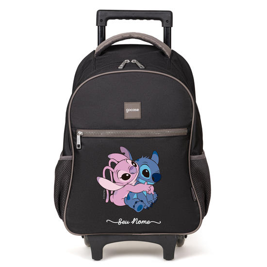 Mochila de Carrinho 2 Rodas Play - Stitch e Angel