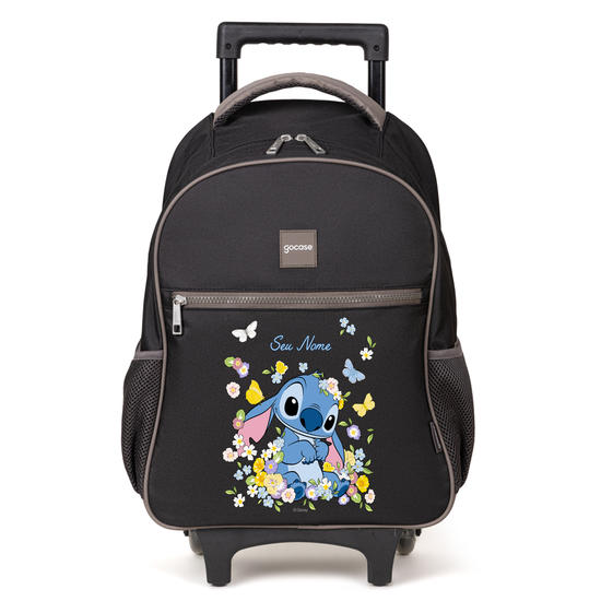 Mochila de Carrinho 2 Rodas Play - Stitch - Jardim de Primavera
