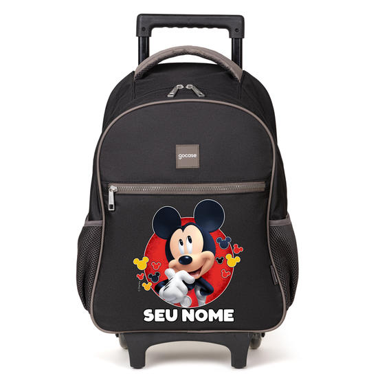 Mochila de Carrinho 2 Rodas Play - Mickey Mouse - Clássico