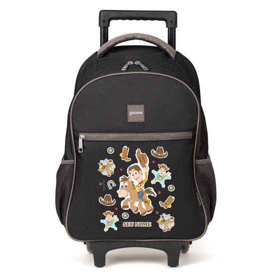 Mochila de Carrinho 2 Rodas Play - Woody e Bala no Alvo