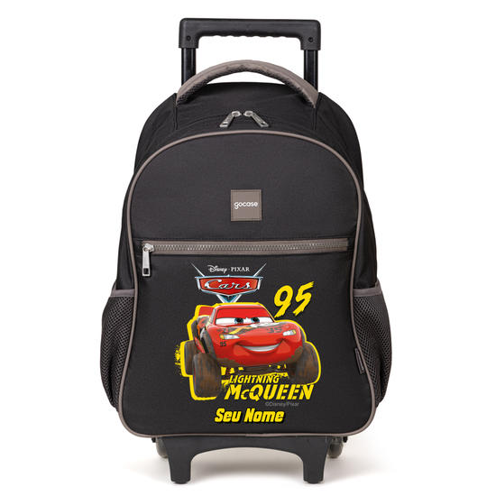Mochila de Carrinho 2 Rodas Play - Carros - Thunder