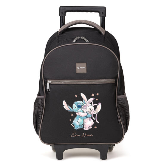 Mochila de Carrinho 2 Rodas Play - Stitch e Angel - Soft Hug
