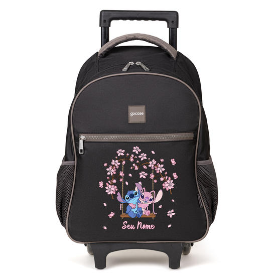 Mochila de Carrinho 2 Rodas Play - Stitch e Angel - Jardim