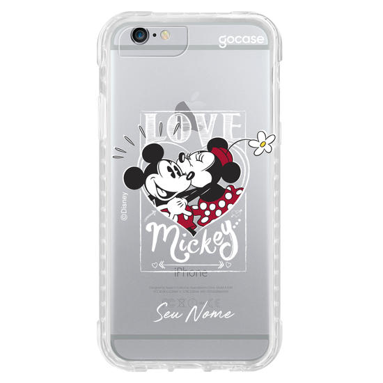 Capinha para celular Mickey & Amigos - Love Black