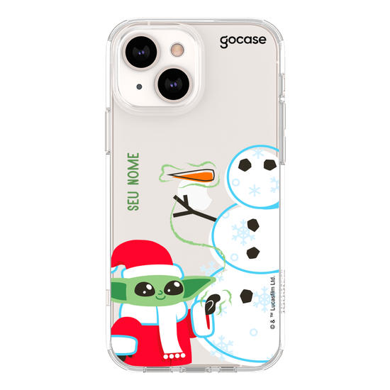 Capinha para celular Star Wars - Baby Yoda Feliz Natal