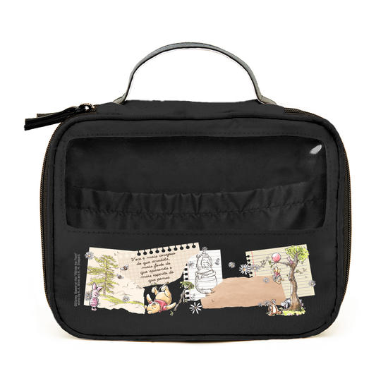 Necessaire Makeup Double Rosa - Turma do Pooh - Colagem Cottage