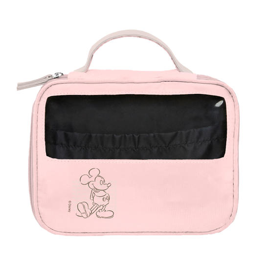 Necessaire Makeup Double Rosa - Mickey Lettering