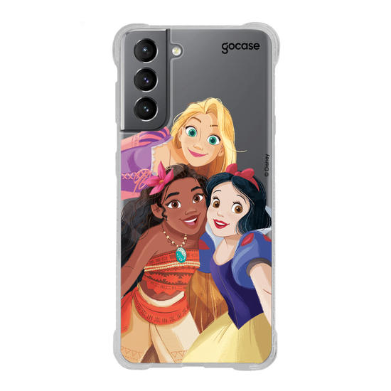 Capinha para celular Disney - Princesas - Branca de Neve, Moana e Rapunzel