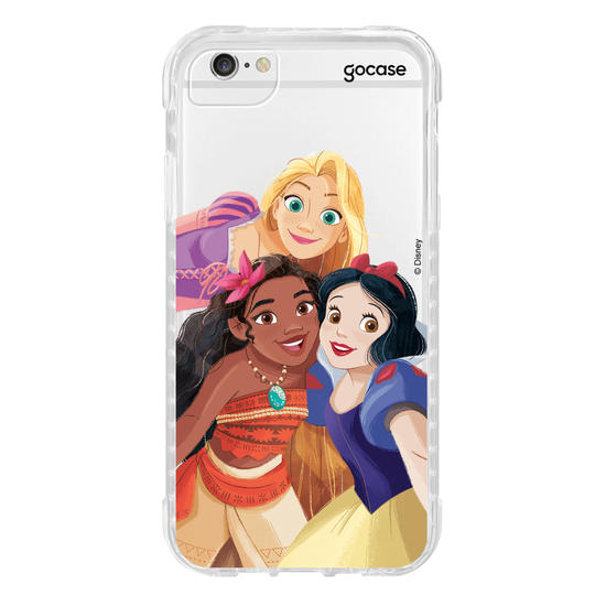 Capinha para celular Disney - Princesas - Branca de Neve, Moana e Rapunzel
