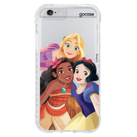 Capinha para celular Disney - Princesas - Branca de Neve, Moana e Rapunzel