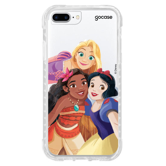 Capinha para celular Disney - Princesas - Branca de Neve, Moana e Rapunzel
